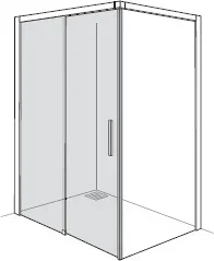 Livraison Express Porte coulissante Alterna liva Silber hochglanzeloxiert Verre clair CareTec Pro